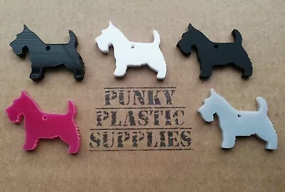 5x Scottie Dog Acrylic Charms/pendants/jewellery Making/craft's/cute/laser Cut • £2