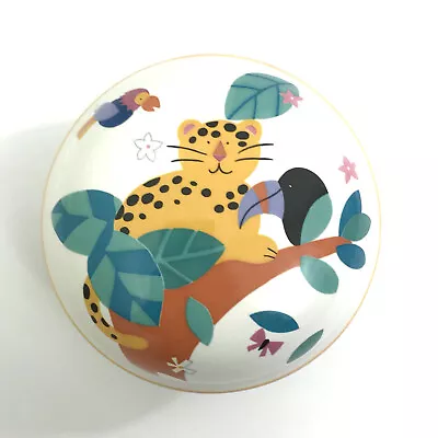 MIKASA Trinket Box Jungle Friends CC104 Multicolor Leopard Toucan Round Lidded • $18