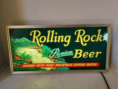 Vintage Rolling Rock Beer Lighted Sign • $325