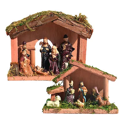 Nativity Christmas Figurines Resin Ornaments Nativity Tabletop Scenes • $46.49