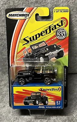 2004 Matchbox Superfast Jeep Wrangler #57 Limited Edition • $15