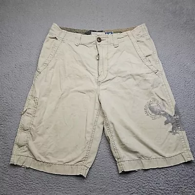 American Eagle Shorts Mens Size 32 Brown Long Flat Front Button Pockets • $13.95