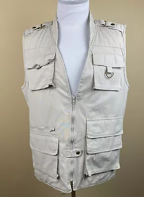 $19.99 • Buy RUFFHEWN Khaki Field Photographer Cotton Vest Mens L