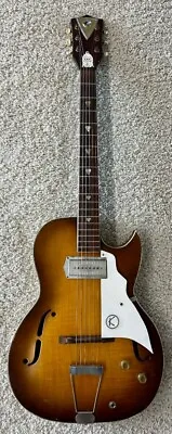 Vintage 1962-64 Kay Galaxie Hollow Body Electric Guitar With Deluxe Hard Case • $895