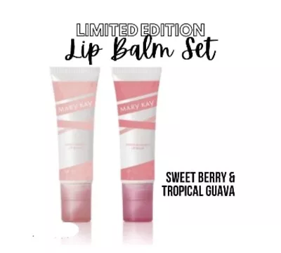 Mary Kay Lip Balm Set - Limited Edition - Sweet Berry And Tropical Guava NIB • $18