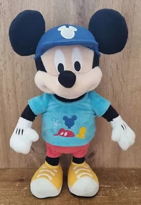 Mickey Mouse Talking Plush Disney Soft Toy With Cap Tested • £6.99