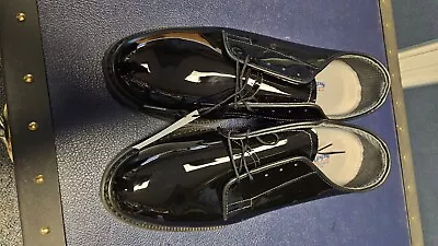 Capps Men's Black High Gloss Military Uniform Dress Shoes Black 10 • $16