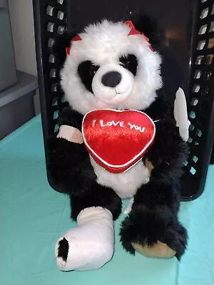 Build A Bear Soft Plush I Love You Panda Bear Injured Hurt Get Well Soon • $34.99