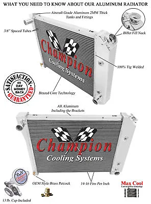 1968 1969 1970 1971 1972 1973 1974 Chevy Nova 3 Row Champion SubZero Radiator • $246.95