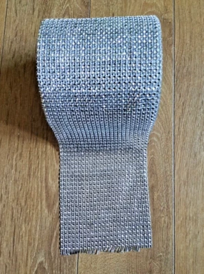 £4 • Buy Silver Diamante Crystal Mesh Ribbon, Cake, Craft 24 Crystals Wide, 9.5 Metres 