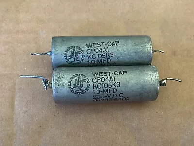 2 Vintage 1.0 Uf 200v West-Cap Vitamin Q PIO Capacitors Oil Crossover 1 Uf (Qty) • $12