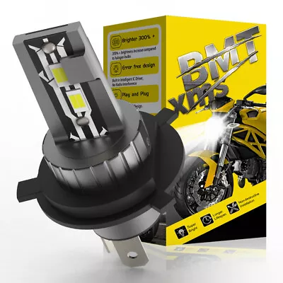 Motorcycle H4 Headlight LED Hi Lo Beam Bulb Super White For Hyosung GV250 ST7 • $14.99