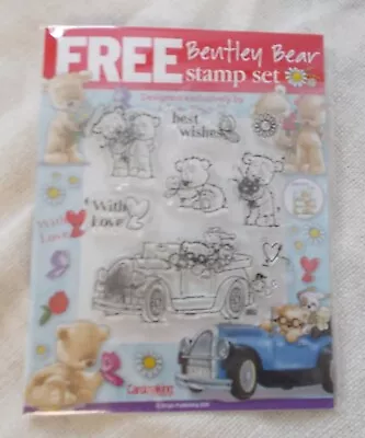 Rubber Stamp Set - Bentley Bear - Love / Vintage Car / Summer - New • £3.50