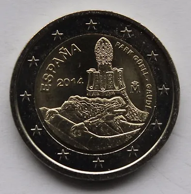 SPAIN - 2 € Euro Commemorative Coin 2014 - Antoni Gaudí's Park Güell UNC • $5.50