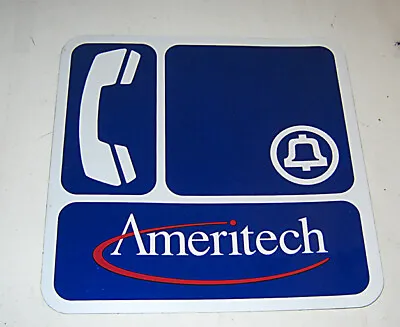 Vintage AMERITECH PAY PHONE DECAL 7  X 7  • $14.99