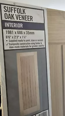 ✅ Internal Door Solid Core Oak Veneer IDAHO Unfinished Brand New • £25