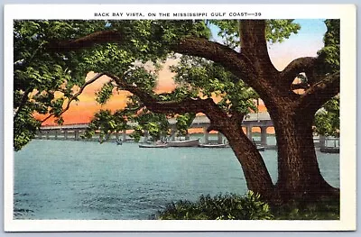 Postcard MS Back Bay Vista On The Mississippi Gulf Coast MS06 • $4.99