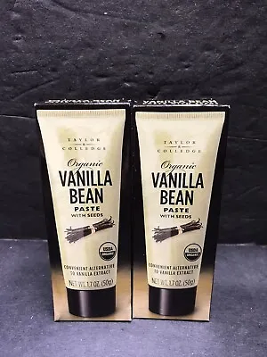 Lot Of 2 Taylor & Colledge Paste Tube Organic Vanilla 1.7 Ounce Vanilla Bean • $12.98
