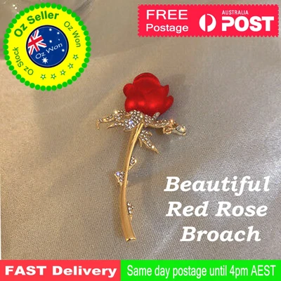 $5.95 • Buy Pin Brooch Rose Flower Love Wife Girlfriend Valentines Day Fun Cute Romance