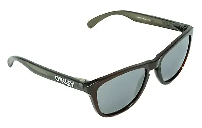 Oakley Frogskins Sunglasses Polished Clear Brown/Grey OO9013-37 Grey Lens Bike • $79.95