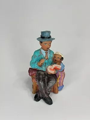 Man Reading Book To Child Ceramic Figurine K's Collection • $2.78