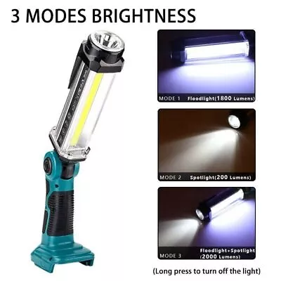 Cordless LED Work Light For Makita Bosch Dewalt Milwaukee 14.4V-18V Lion Battery • $39.55