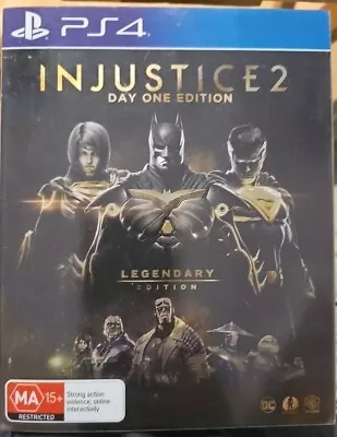 Injustice 2 - Day One Legendary Edition (PS4 SteelBook Gold Coin) Like New  • $100