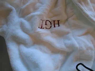 Pottery Barn Classic Terry Robe Medium Monogrammed HGT (upside Down ) New  • $41.99