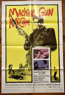 MACHINE GUN McCAIN Original 1-Sheet Movie Poster John Cassavetes Mobsters Crime • $14.99