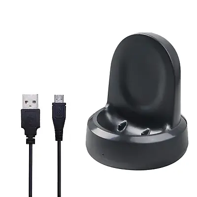 Wireless Charger Dock Holder With Cable For Galaxy Smart Watch Gear S2 S3 R800 A • £10.66