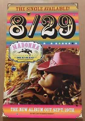 MADONNA Vintage 2000 PROMO POSTER BANNER W/DATE For Music CD 11x17 NEVER DISPLAY • $34.99
