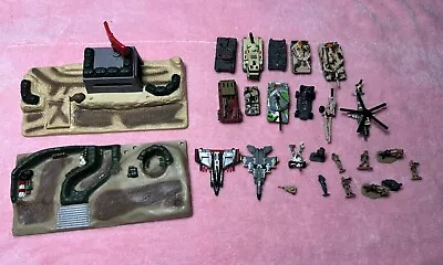 Micro Machines Military Lot Of 26 Galoob-Tanks Planes-Helicopters & Troops • $85