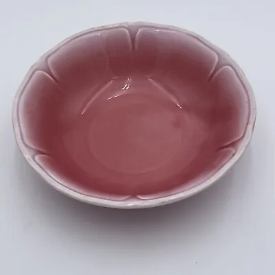 Vintage Mount Clemens Pottery Pink Petal Ware 7-5/8  Round Vegetable Bowl Marked • $14.99