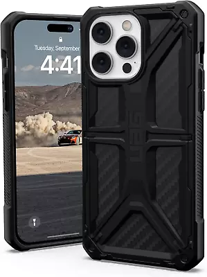 UAG Designed For Iphone 14 Pro Max Case Carbon Fiber 6.7  Monarch Rugged Premium • £65.26