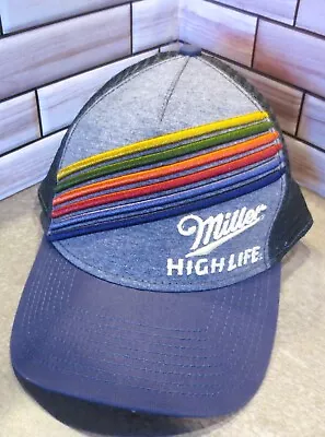 Vintage Miller High Life Truckers Hat Beer Brewery  Snapback Cap Super Nice • $13.59