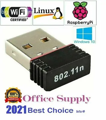 2 Pc 300Mbps Mini USB WIFI 802.11B/G/N LAN Card Network Adapter4 Windows Driver • $5.95