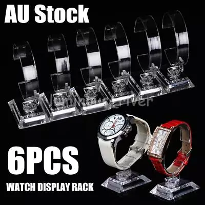 6x Clear Acrylic Bracelet Watch Display Holder Stand Rack Jewelry Bangle Rack AU • $11.95