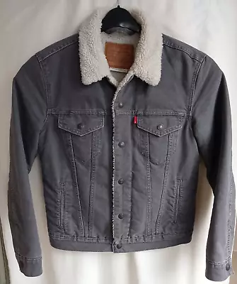 Levi's Premium Men's Size Small (S) Sherpa Denim Trucker Jacket 16365-0107 Snap. • £41.99