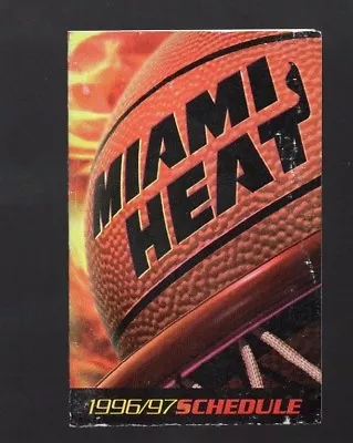 1996-97 Miami Heat Pocket Schedule A • $3