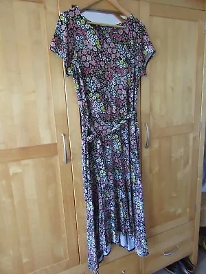 £12 • Buy Dunnes Dress Size 16 (floral Print High/low Hem)