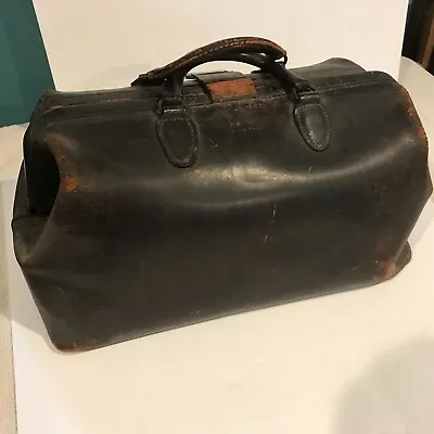 VINTAGE- Antique- Leather- Doctors Medical Bag- • $149