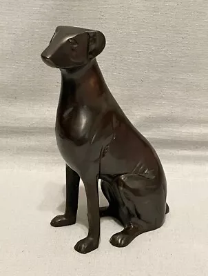 Vintage Bronze Brass DOG Sculpture Greyhound Whippet Art Deco MCM Figurine • $29.95