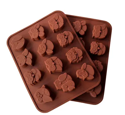 £2.55 • Buy 3D Silicone Mold Owl Chocolate Candy Mould Soap Wax Melt Ice Tray Cube Mold DIY