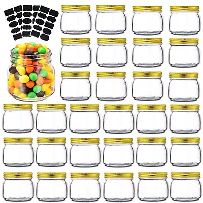 Small Mason Jars With Lids Glass Canning Jars For Jelly Jam Honey 30 Pack 8oz • $36.89