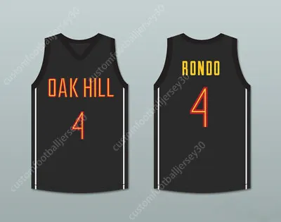 CUSTOM RAJON RONDO 4 OAK HILL ACADEMY BLACK BASKETBALL JERSEY Stitched S-6XL • $28.49