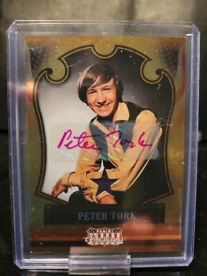 PETER TORK Red Ink Autograph Relic 2011 Americana Monkees Music Combined Ship • $85