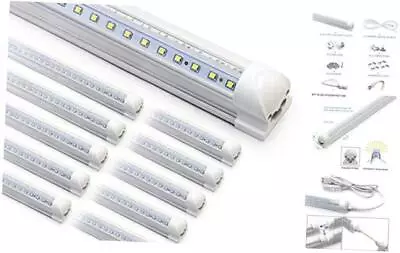 10-Pack 8ft LED Shop Light Fixture - 90W T8 Integrated LED 8ft-6500k-10pack • $263.31