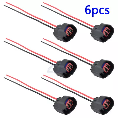 6 Fuel Injector Connector Wiring Plugs Clips EV6 EV14 USCAR Pigtail Cut & Splice • $8.69