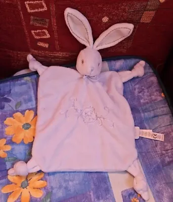 Kaloo Perle Knots Doudou Bunny Rabbit Blue Comforter Blankie Soother  • £15