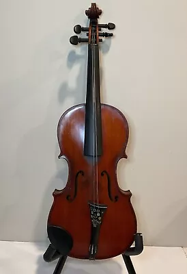 Antique Antonius Stradiuarius Violin 3/4 NEEDS REPAIR Tailpiece Pearl Inlay Nice • $164